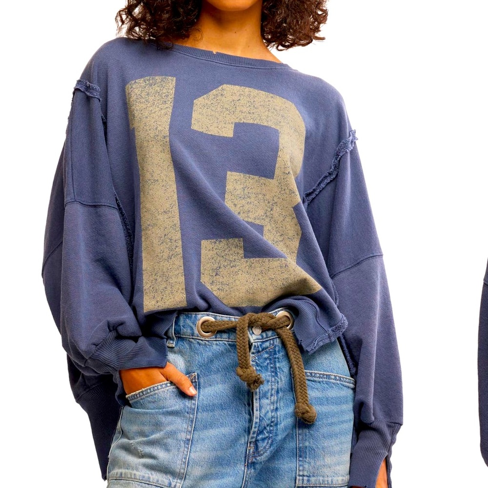 FREE PEOPLE Camden Womens Oversized Long Sleeve Tee